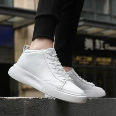 Shoes for Men Fashion Casual Sports Shoes Male Sneakers Trend Genuine Leather 2023 New Flat Running Shoes Large Size 39-46 White