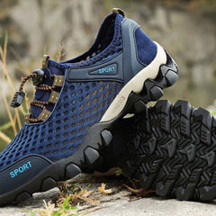 Summer Fashion Breathable Water Wading Men's Shoes Sports and Leisure Running Trend Flat Bottomed Mountaineering Sports Shoes