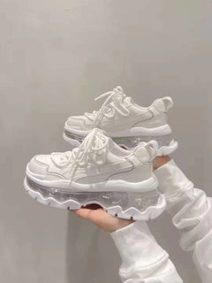 Shoes Women Sneakers Fashion Sole Design Light Color Summer Chunky Luxury Casual Sports Lace-up Basic Walking Shoes