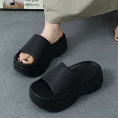 Eyriphy Thick Bottom Slippers Women Outdoor Beach Sandals Fashion Bathroom Slides Female Open Toe Slippers Cozy Soft Sole Shoes