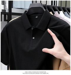 Men's 100% Cotton Polo Shirt - Summer Casual Breathable Tee,19 Colors,Ideal for Golf and Sports,Business Casual,Silk-Like Finish