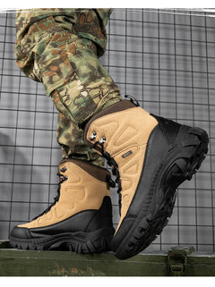 Men Tactical Boots Lace Up Military Army Boot Unisex Work Hiking Shoe Desert Waterproof Brand Climbing Shoe Male Ankle Size Plus
