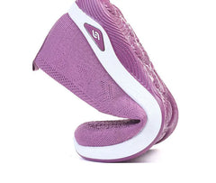 Women's New Summer Shoes Mesh Breathable Sneakers Light Slip on Flat Sandals Anti-slip Walking Woven Shoes Zapatillas De Mujer