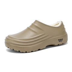 New Unisex Fashion Cotton Slippers Men Winter Warm Home Cotton Shoes Waterproof Garden Shoes Indoor Slip on Concise Shoes Woman