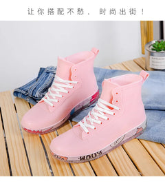 Men Rain Boots Fashion Trendy Nude Boots Anti-skid Work Chef Shoes Durable Waterproof Rubber Fishing Shoes Male Sneakers 2023New