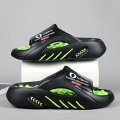 Men Slippers 2024 Summer New Platform Slides Sandals EVA Soft-sole Men Shoes Indoor Outdoor Walking Beach Shoes Flip Flops