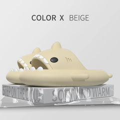 2024 Summer Shark Slippers Women Slides Men Bathroom Flip Flops Home Anti-Skid Flat Shoes Outdoor Fins Removable Slides Sandals