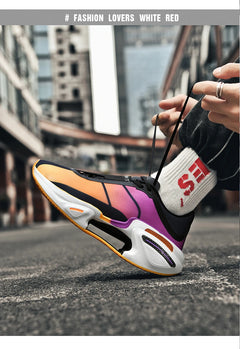 Men's Basketball Shoes Breathable Cushioning Non-Slip Wearable Runing Shoes Gym Training Athletic Basketball Sneakers for Women