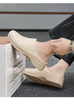 Couple Chef Shoes Four Seasons Waterproof  Anti slip Men's and Women's casual Business Work Shoes Fashion comfort Half EVA Shoes