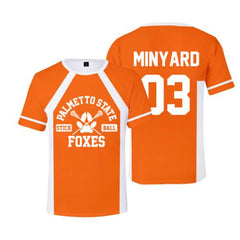 New The Foxhole Court Palmetto State Foxes Lacrosse Jersey Cosplay WILDS MINYARD 3D T-shirt Men/Women Graphic Tees Streetwear