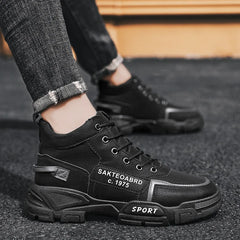 Men's Casual Boots Soft Sole Anti Slip Four Seasons Work Outdoor Botas Student Sports Boot Fashion Youth Versatile Trendy Boots