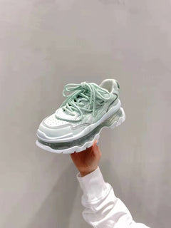 Shoes Women Sneakers Fashion Sole Design Light Color Summer Chunky Luxury Casual Sports Lace-up Basic Walking Shoes