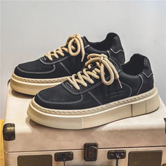 Korean Fashion Casual Canvas Sneakers Men Harajuku Platform Canvas Shoes Man Breathable Men's Vulcanized Shoes Zapatos De Lona