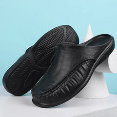 2025 Men Shoes EVA Slip on Flats Shoes Men's Slippers Men Walking Half Slipper Comfortable Soft Household Sandals