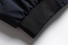 Spring Autumn Winter New Fashion Men’s Casual Trendy Color-coded Loose Fake 2 Piece Set Jacket Male Hooded Coats Clothes Tops