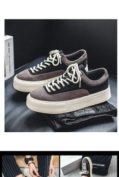 Korean Fashion Casual Canvas Sneakers Men Harajuku Platform Canvas Shoes Man Breathable Men's Vulcanized Shoes Zapatos De Lona