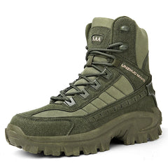2024 New Winter Work boots Men's Desert Tactical Boots Outdoor Hiking Shoes Men's Leather Desert Combat Ankle Boots Plus Size