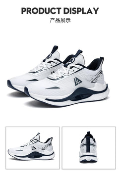 Lightweight Breathable Running Shoes Men Popcorn Shock Absorption Sneakers Flexible Anti Slip Outdoor Sports Shoes Summer Autumn