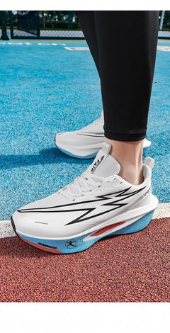 Running Shoes Marathon Carbon Board Air Cushion Men Sports Breathable Lightweight Women's Comfortable Athletic Nonskid Sneakers
