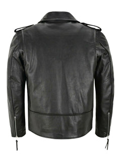 Men PU Leather Jacket Motorcycle Fashion Slim Fit Leather Coat