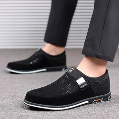 Business Men Leather Shoes for Men 2025 New Comfort Trend Flat Work Shoes Casual Moccasin Sneakers Slip on Big Size Male Loafers
