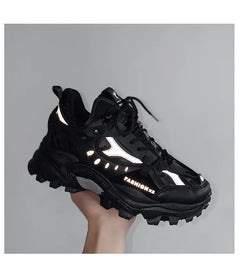 Men's Vulcanized Shoes Luxury Sneakers Harajuku Chunky Sneakers Autumn Running Footwear Male High Fashion Zapatos Hombre