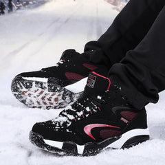Men's Snow Boots Winter Warm Couple Casual Sneakers Fashion Leather Outdoor Sport Running Tenis Men Non-slip Big Size 48 Trainer