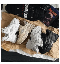 Men's Vulcanized Shoes Luxury Sneakers Harajuku Chunky Sneakers Autumn Running Footwear Male High Fashion Zapatos Hombre