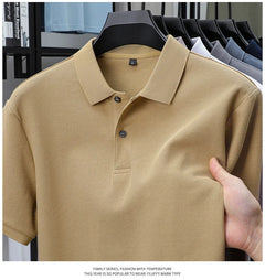Men's 100% Cotton Polo Shirt - Summer Casual Breathable Tee,19 Colors,Ideal for Golf and Sports,Business Casual,Silk-Like Finish