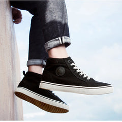 High Top Canvas Shoes Men Shoes Fashion Classics Casual Shoes Solid Color Lace Up Running Shoe High Quality Flat Male Sneakers