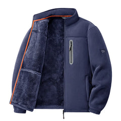 Men's Outdoor Fleece Jacket Autumn Winter Thickened Polar Fleece with Added Insulation New Season Warm Casual Coat