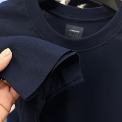 High end silky cotton breathable short sleeve T-shirt men summer designer Paul brand embroidered fashion casual round neck top