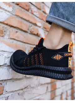 Work Safety Shoes Men's Safety Boots Anti-smash Work Shoes with Steel Toe Shoes Men Work Boots Anti-stab Safety Sneakers Male