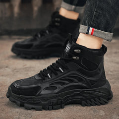 Men's Boots Outdoor Waterproof Men Ankle Boots Men Platform Work Safty Shoes for Men Casual Hiking Shoes Breathable Men Sneakers