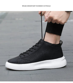 Shoes for Men Fashion Casual Sports Shoes Male Sneakers Trend Genuine Leather 2023 New Flat Running Shoes Large Size 39-46 White