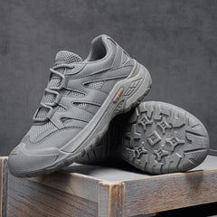 LOEIKAN Men's Breathable Hiking Shoes, Non-Slip Chunky Platform Sneakers