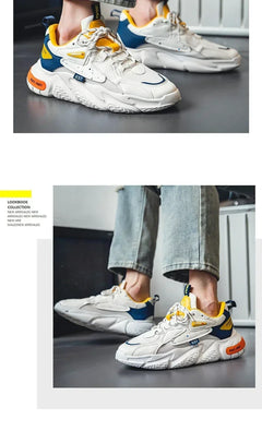 2025 Fashion and Comfortable Mesh Breathable Outsole Shoes Summer Hot Sale Mens Casual Shoes Thick Bottom Breathable Sneaker