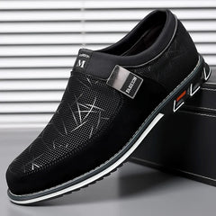 Business Men Leather Shoes for Men 2025 New Comfort Trend Flat Work Shoes Casual Moccasin Sneakers Slip on Big Size Male Loafers