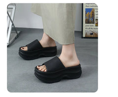 Eyriphy Thick Bottom Slippers Women Outdoor Beach Sandals Fashion Bathroom Slides Female Open Toe Slippers Cozy Soft Sole Shoes