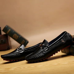 YRZL Men's Loafers Dress Office Shoes Men PU Leather Casual Shoes Lightweight Breathable Comfortable Slip on Driving Shoes Men