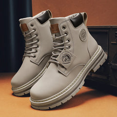 2026 Winter Ankle Boots Men's Boots Outdoor Yellow Boots Classic Design High Top Men Casual Shoes Botas Para Hombre