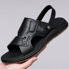 British Style Men's Outdoor Beach Shoes Summer Trend Thick Soled Wear-resistant Men's Oxford Shoes Breathable Casual Sandals