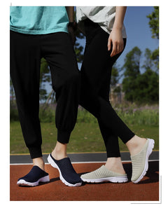 Men Slippers Summer Mesh Breathable Home Indoor Slippers Men Thick Bottom Slides Fashion Couple Walking Shoes Chanclas Hombre