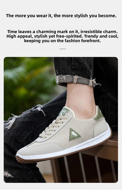 New 2026 Men's Casual Comfortable Breathable Sports Shoes Lightweight Anti-slip Wear-resistant Canvas Low-top round Toe Slip-On