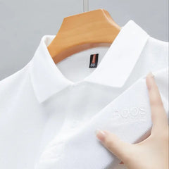 2025 Summer New Brand Embroidered Men's 100% Cotton Short Sleeve Polo Shirt Casual Breathable Top Tshirt Hot Selling