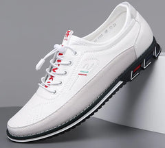 New Men's Leather Flat Casual Shoes Soft Sole Slip on Loafers Business Formal Shoes for Men Zapatos Casuales De Hombre Plus Size
