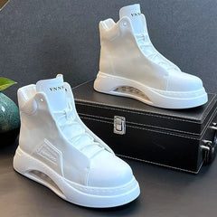 Luxury brand casual sneaker for men White high top air cushion sneakers Man Comfortable Soft Lace up botas masculino 2024