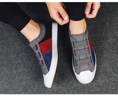 Fashion Men's Canvas Sneakers Casual Shoes Breathable Flat Buckle Loafers Shoes Summer Autumn Mens Designer Men Board Shoes
