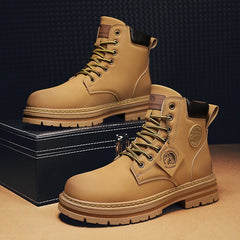 2026 Winter Ankle Boots Men's Boots Outdoor Yellow Boots Classic Design High Top Men Casual Shoes Botas Para Hombre