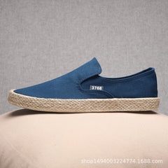 Soft Espadrilles Men Hemp Loafers Slip on Shoes Fashion Mens Shoes Casual Male Breathable Canvas Spring Rubber Sneakers Men